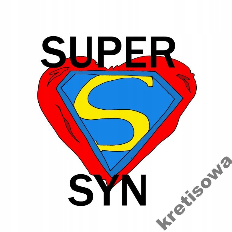 

Męska Koszulka Super Tata Syn Wujek Dziadek s4b