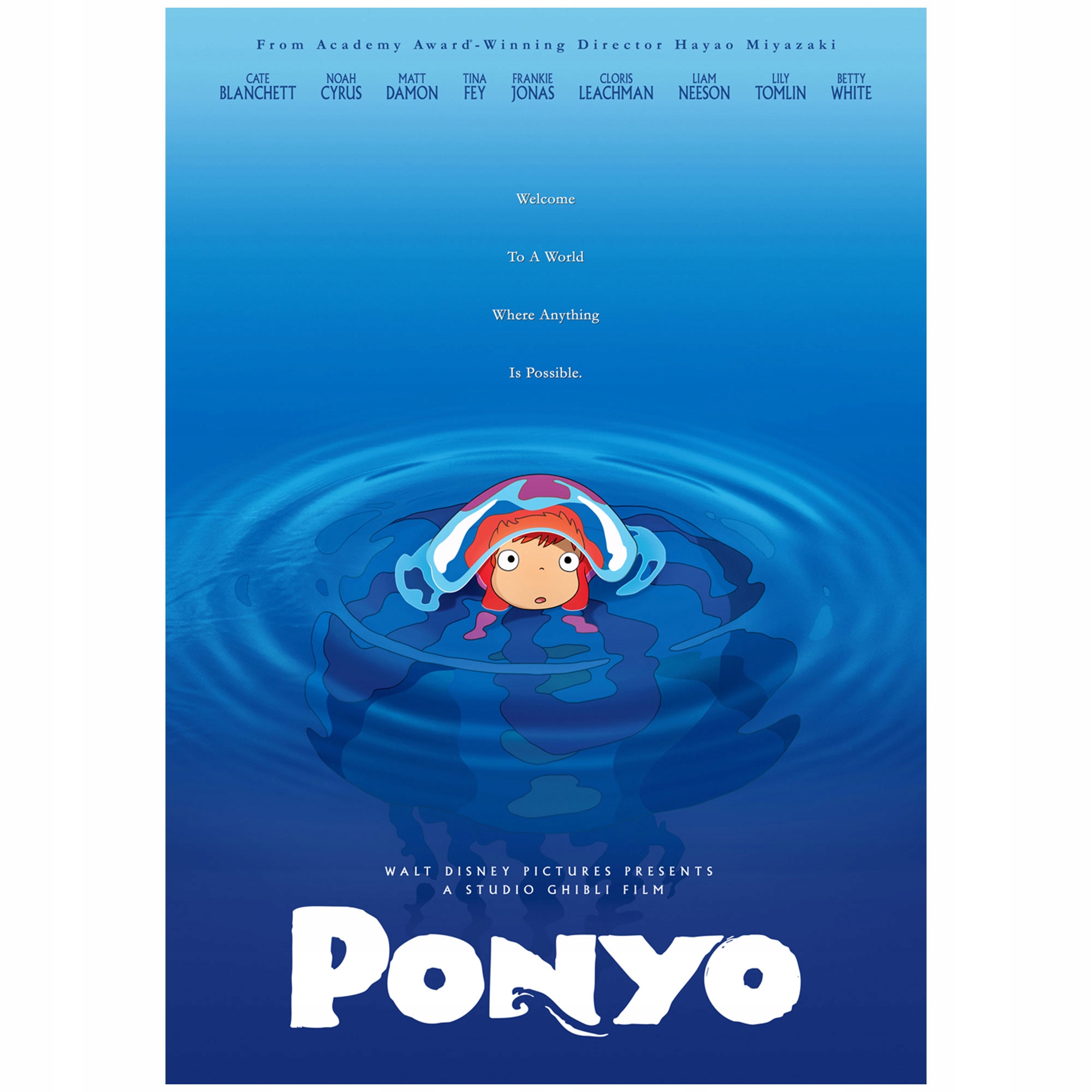 Ponyo Studio Ghibli Poster Art Print, Ponyo Movie Poster
