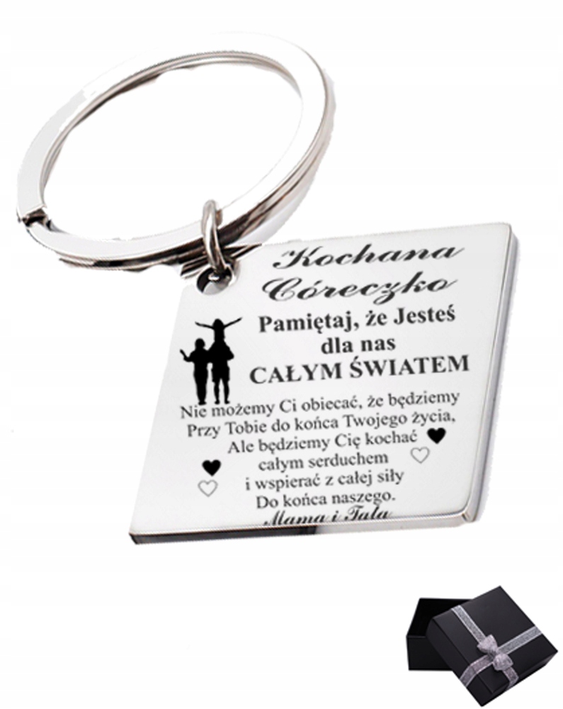 Od Rodziców Dla Córki Brelok Grawer