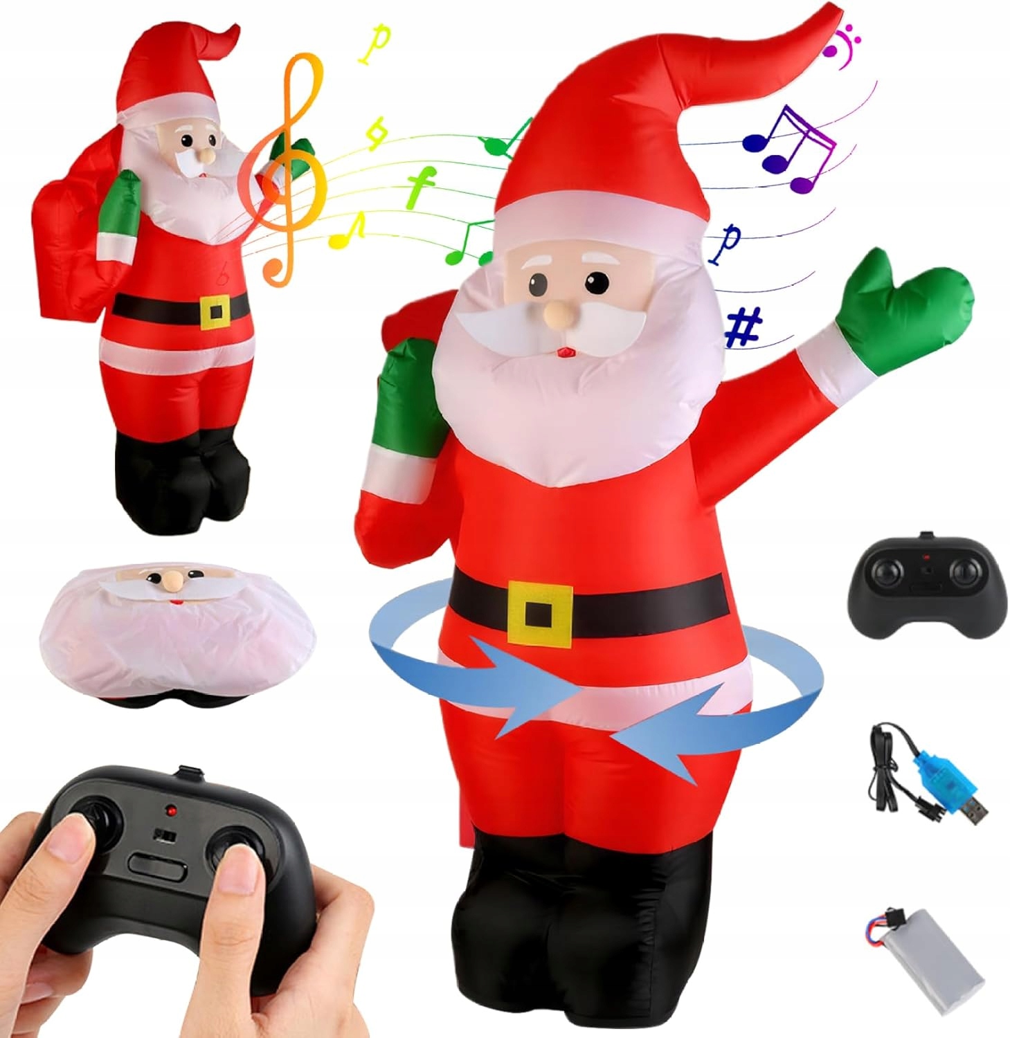Nafukovací Kombinéza Na Santy S Dálkovým Ovládáním 2.4GZ, Voděodolná Dekorace