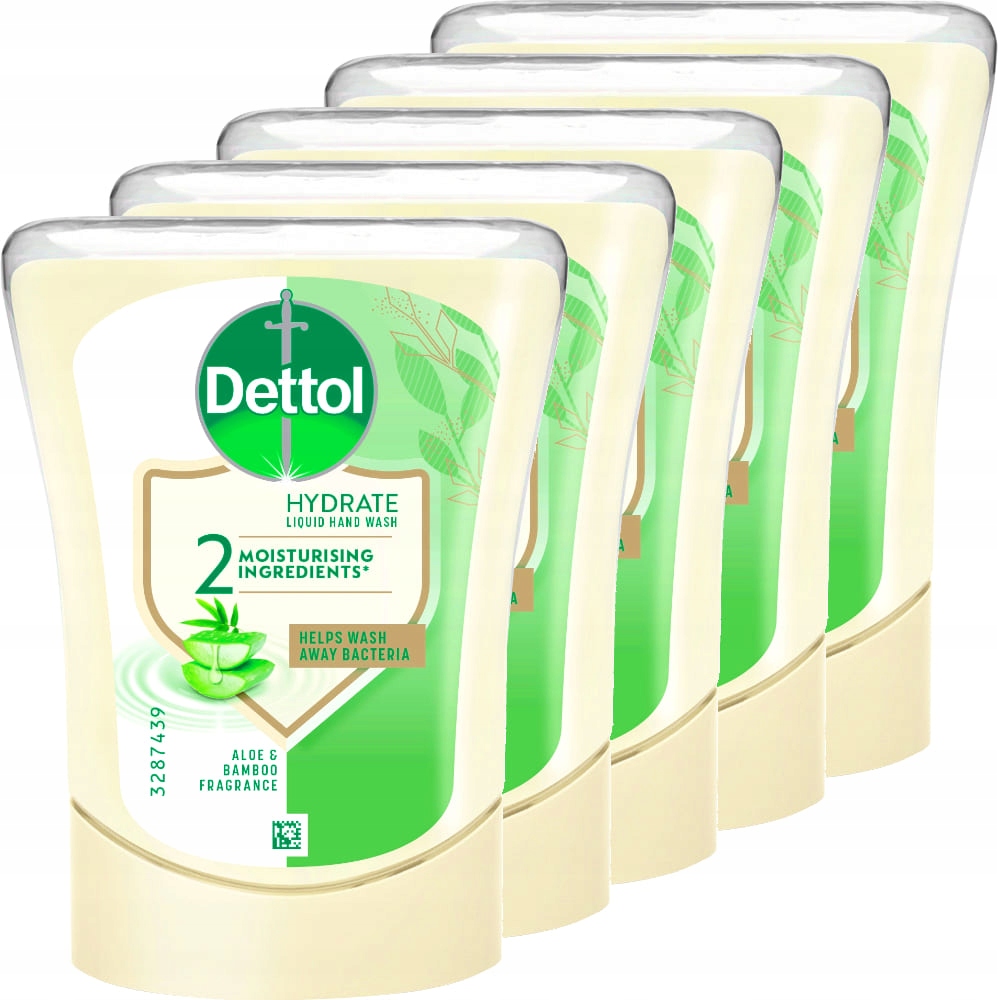 Dettol Náplň tekutého mýdla do aplikátoru s příjemnou vůní aloe 5 x 250 ml