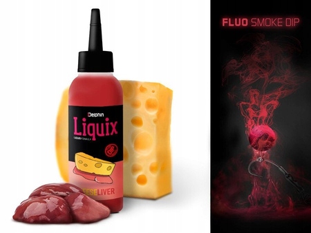 Delphin Dip Fluo Snax LiquiX 100ml Ser Wątroba Cheese Liver