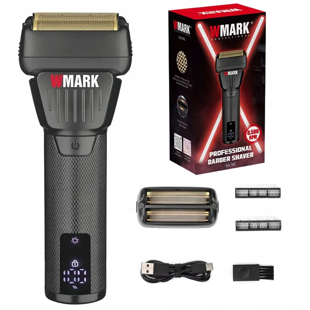 Wmark NG-7982 Barber Shaver golarka do włosów i brody dodatkowe ostrza
