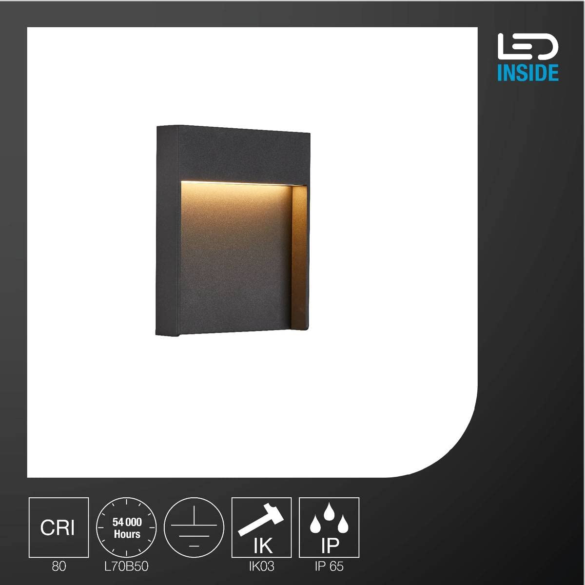 Lampa Ścienna Zewnętrzna LED Do Ogrodu Tarasu Fasady Nowoczesna 14W SLV — miniatura 3