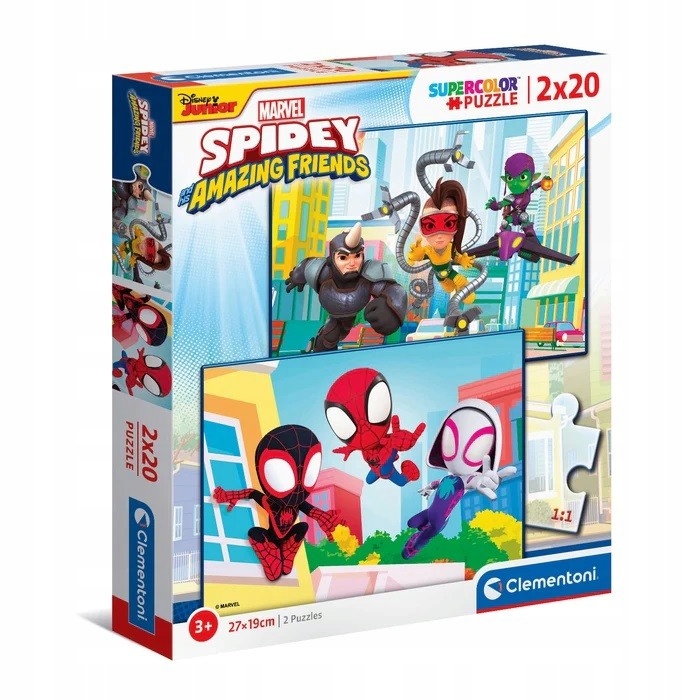 

Puzzle 2x20 elementów Spidey i super-kumple