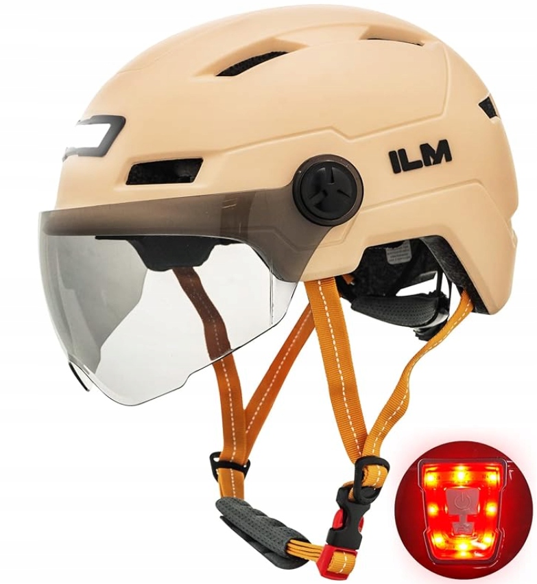 ILM cyklistická přilba pro dospělé s nabíjením přes Usb