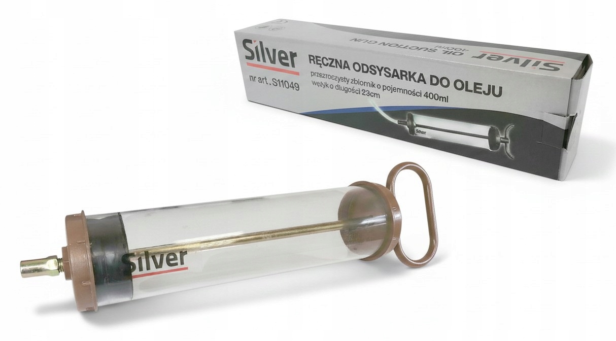 Strzykawka Do Oleju Olejnica Odsysarka Oleju 400ml Wężyk
