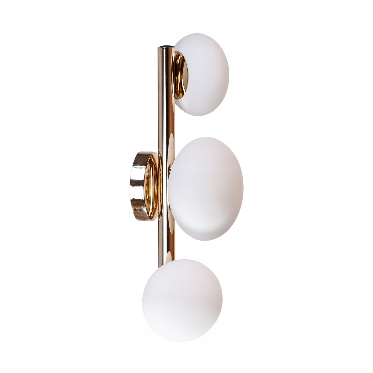 Nástenná lampa nástenná trojitá, zlatá, sklenené, biele tienidlá 45 cm Zuma Line
