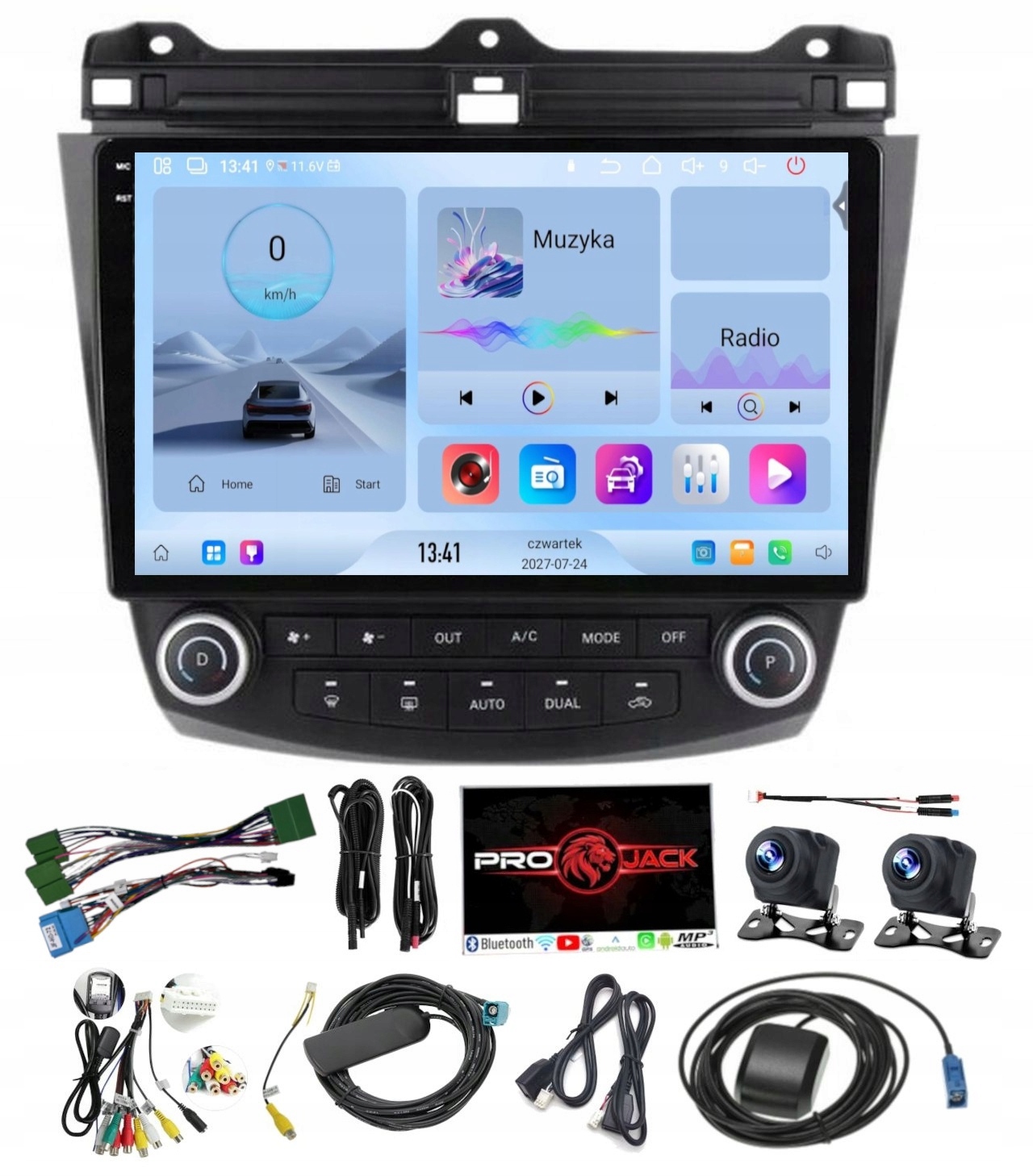 Rádio Navigácia Gps Android Honda Accord 2002-2008 Usb 4GB 64GB Modem Sim