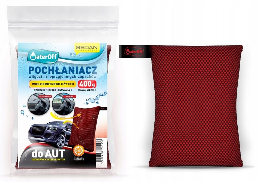 POCHŁANIACZ WILGOCI OSUSZACZ DO SAMOCHODU AUTA