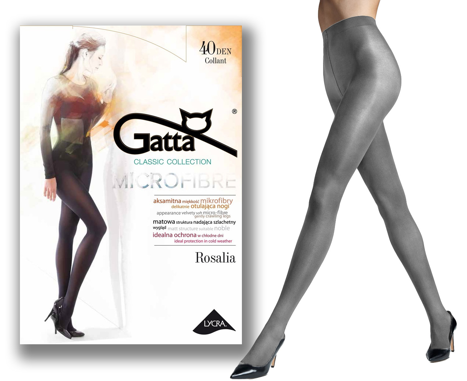 

Rajstopy gładkie Gatta Rosalia 40den 3-M szary