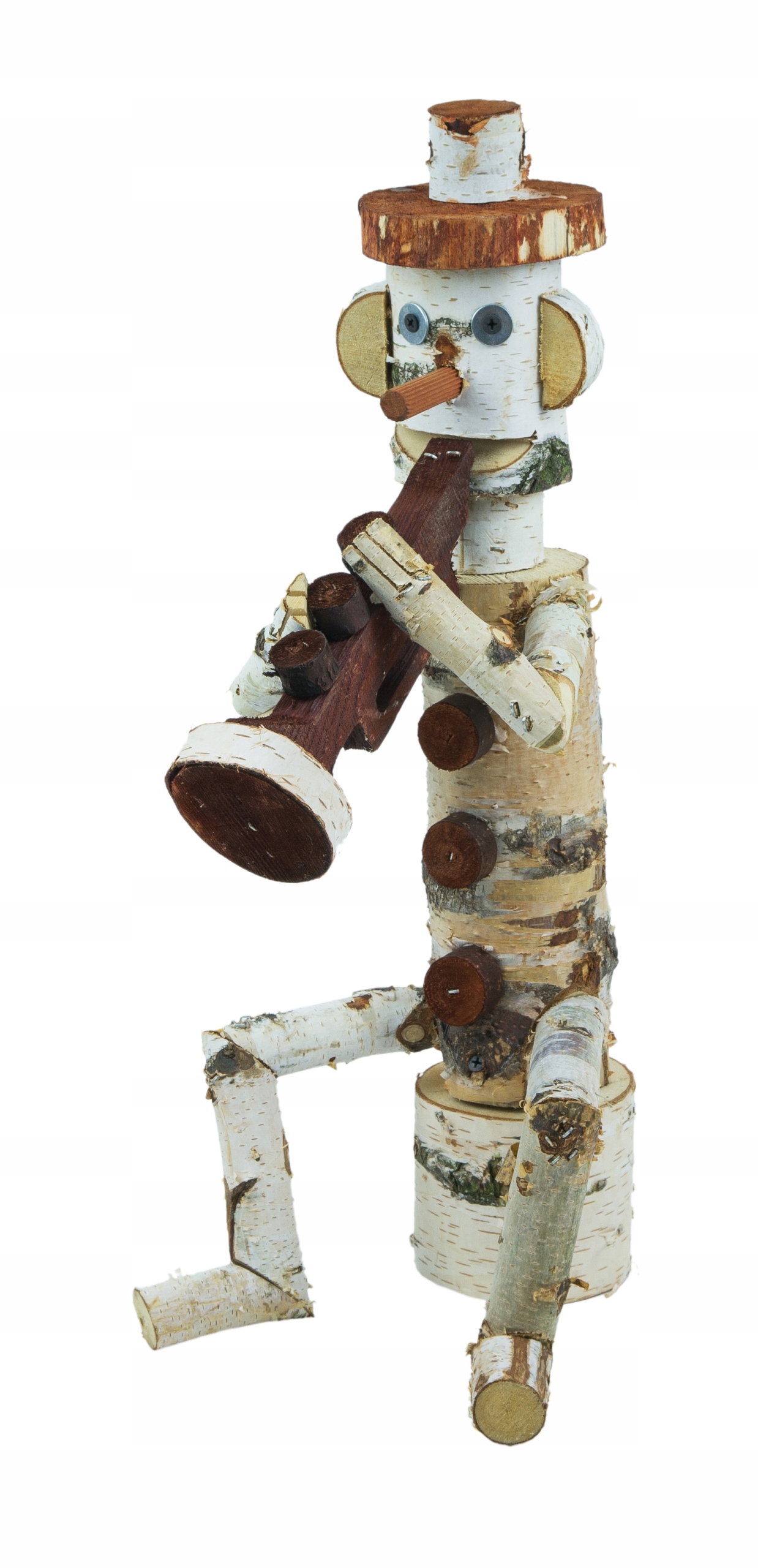 

Figurka drewniana do ogrodu brzozy 55cm Trębacz