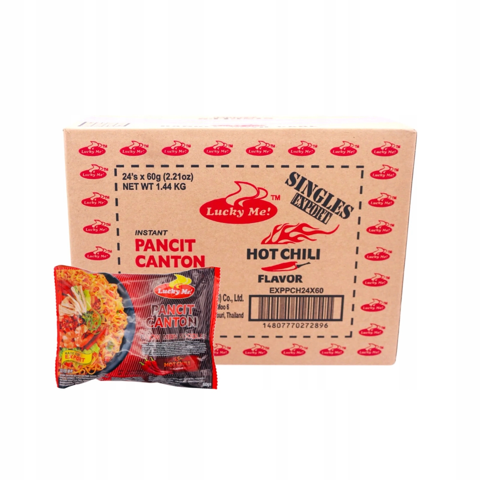 24xDanie instant makaron Pancit Canton Hot Chili 60g Lucky Me Filipino Food