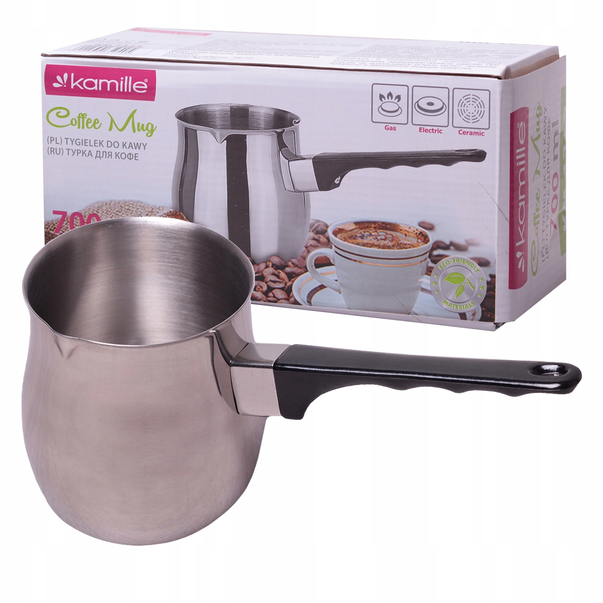 TYGIELEK DO KAWY RONDELEK GARNUSZEK DO PARZENIA KAWY KAMILLE