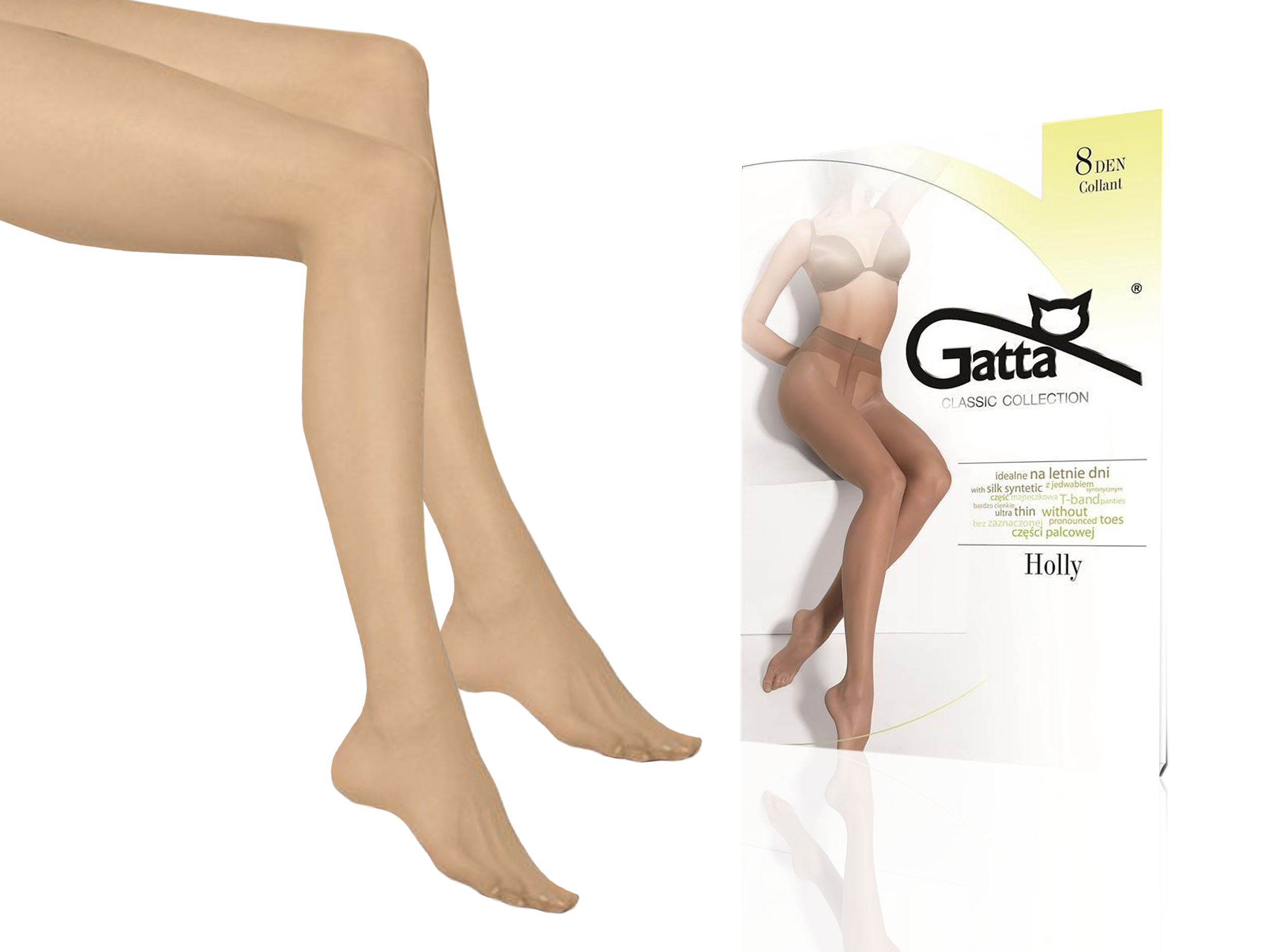 

Gatta Holly rajstopy matowe, 8 den, golden, 3-M