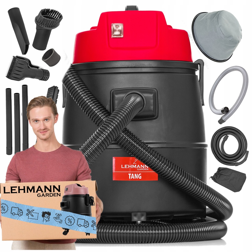 Mocny Odkurzacz Basenowy Do Basenu Oczek Wodnych Czyszczenia 1400W 30L