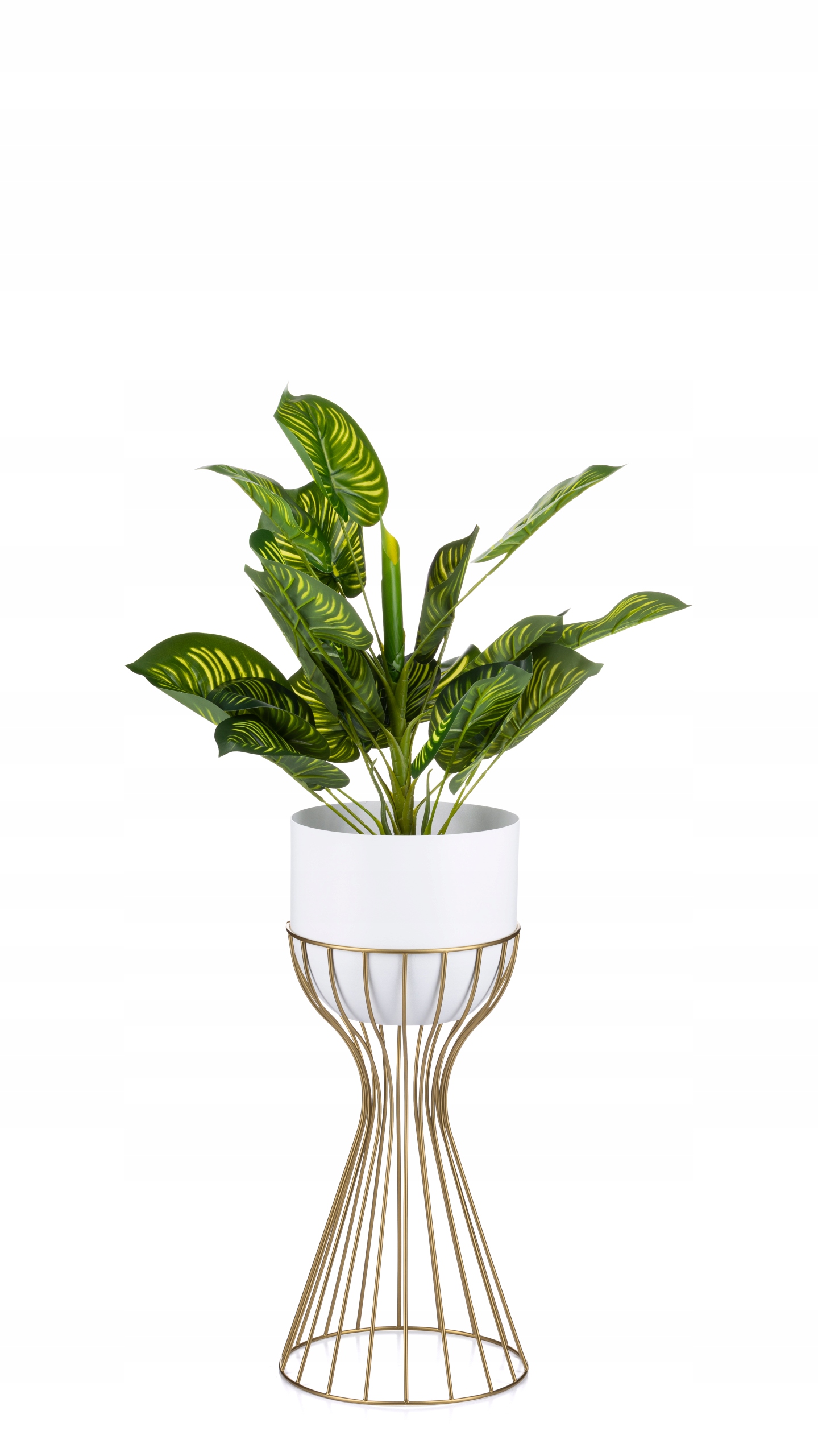 

Kwietnik metalowy Kielich złoto biały Loft 46 cm