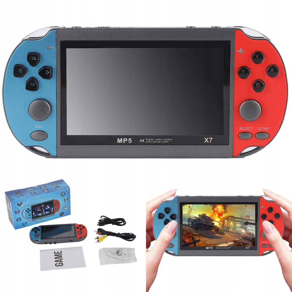 8GB X7 Konsola Przenośna Do Gier 2000 Gier Retr 4.3CAL