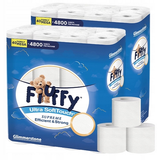 Toaletní Papír Fluffy 3 Vrstvy 80 Rolí, Velmi Účinný