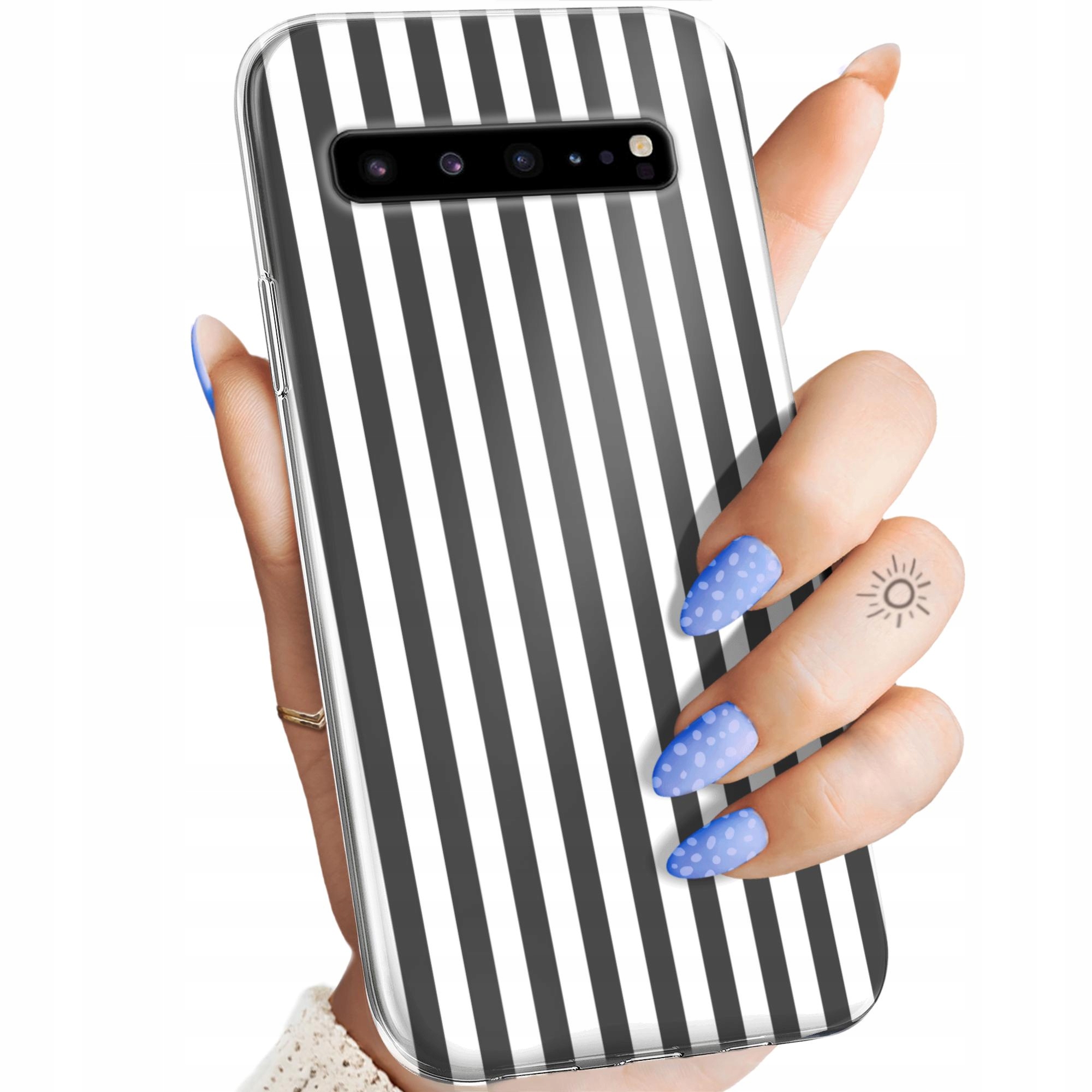 Etui Do Samsung Galaxy S10 5G Paski Linie Fale Obudowa Pokrowiec Case