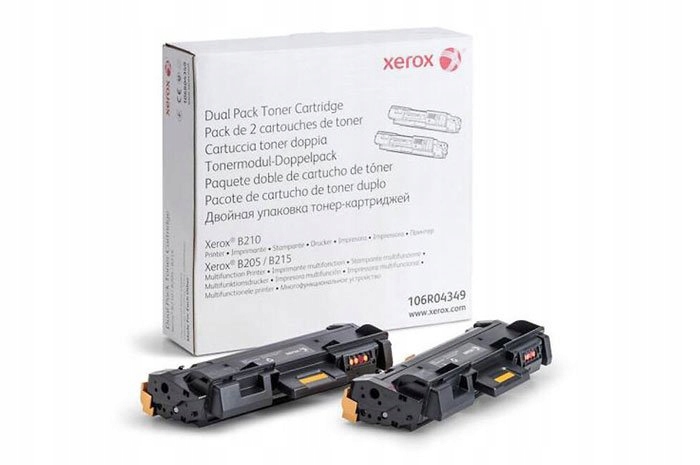 Originálny čierny toner Xerox B205, B210, B215 (106R04349) (dvojbalenie)