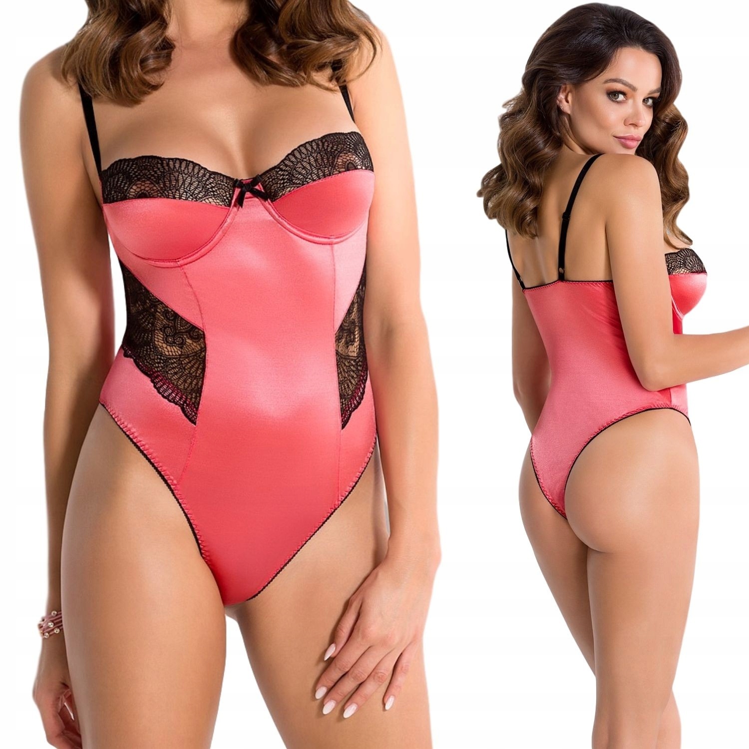 Body Rosalie v růžové barvě L/XL s nastavitelnými ramínky Casmire