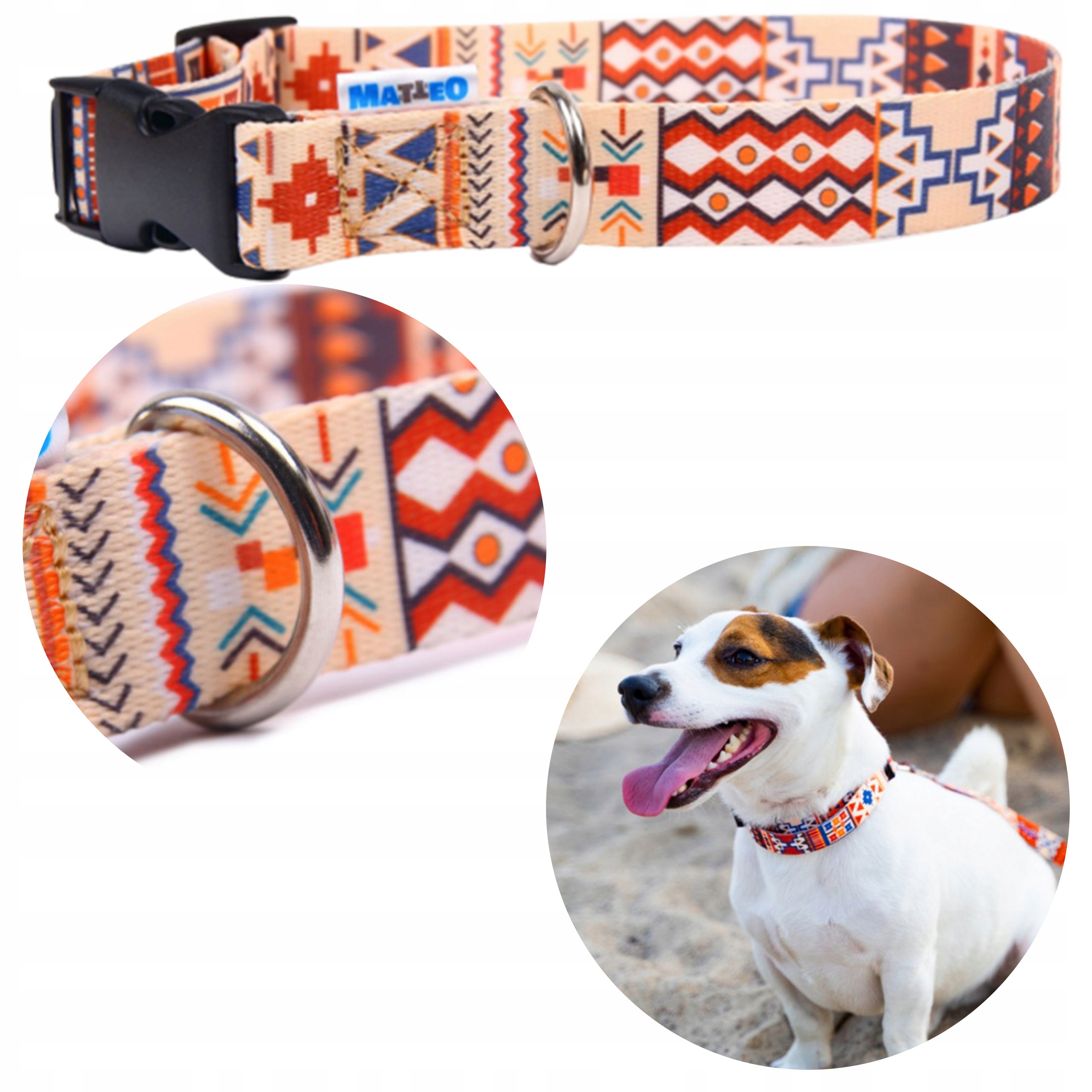 

Wytrzymała Obroża dla Psa rozmiar S 18-30 cm Boho