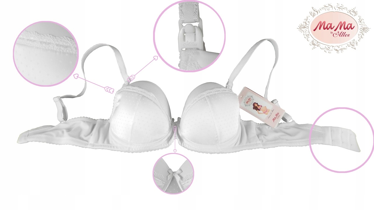 KELLY 75B ALLES MaMa biustonosz do karmienia biały Rodzaj usztywniany