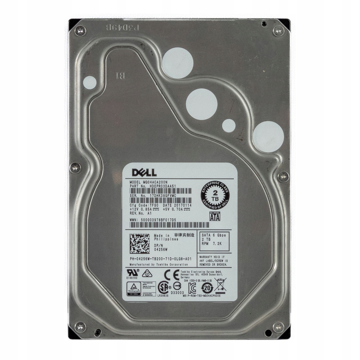 Dell 04256W 2TB 7.2K 128MB Sata III 3.5'' MG04ACA200N
