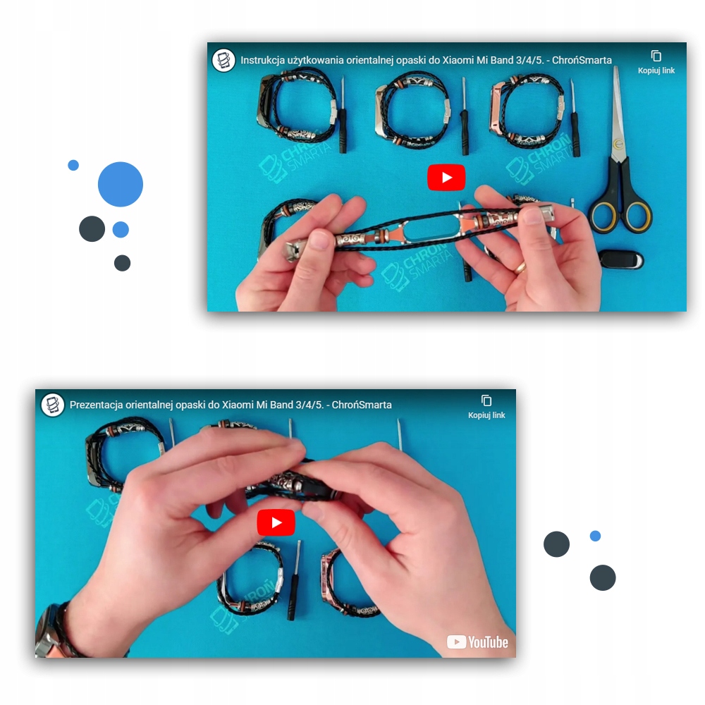 OPASKA PASEK BRANSOLETA do XIAOMI MI BAND 5/6 Rodzaj pasek