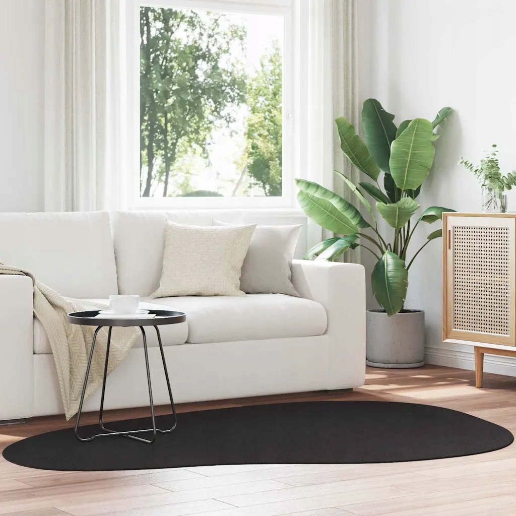 vidaXL Kusové koberce Huarte Černá 140 x 200 cm Polyester