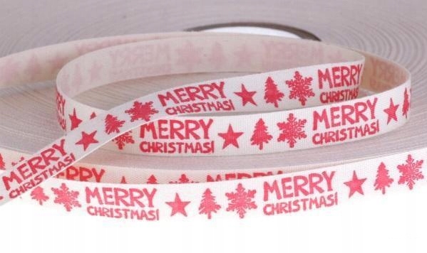

5m__ Tasiemka do dekorowania Merry Christmas