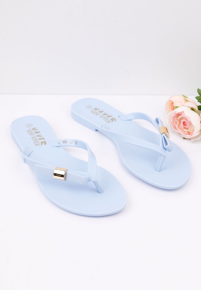 NIEBIESKIE JAPONKI DAMSKIE KLAPKI BASENOWE NA BASEN MELISKI GUMOWE PŁASKIE Rozmiar 41