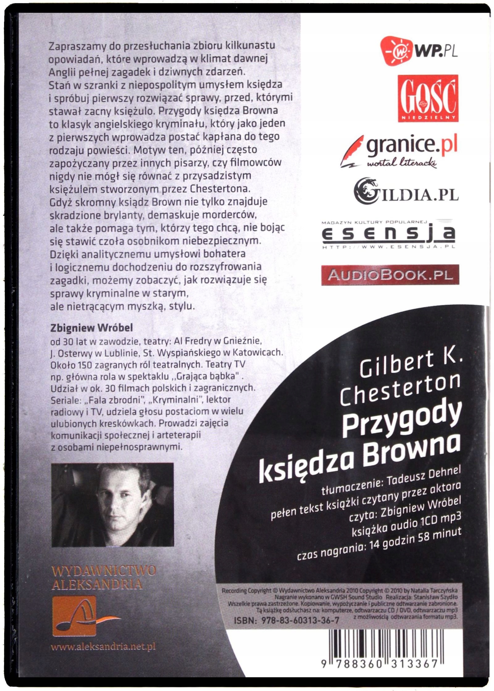 PRZYGODY KSIĘDZA BROWNA - GILBERT KEITH CHESTERTON [AUDIOBOOK] [CD-MP3] Stan opakowania oryginalne