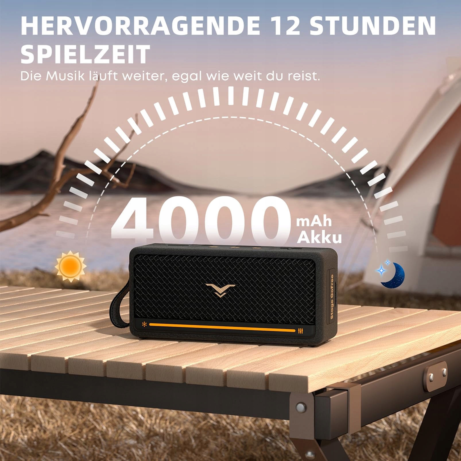 Przenośny głośnik Bluetooth, wodoszczelność IPX7, Bluetooth Box, 40 W — miniatura 4