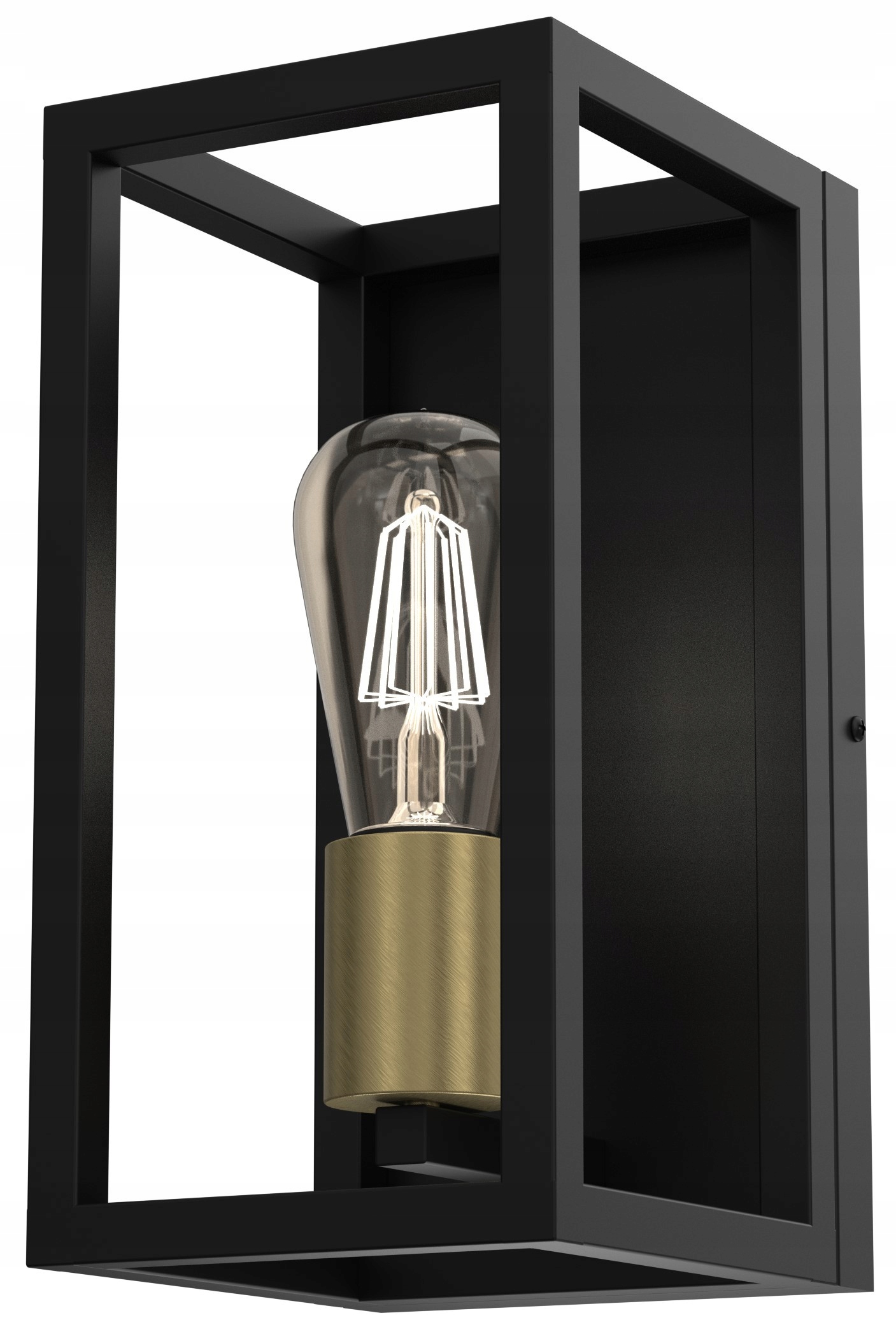 Nástenná lampa Loft Industriálna klietkaNástenná lampa Frame Čierna Zlatá 1xE27