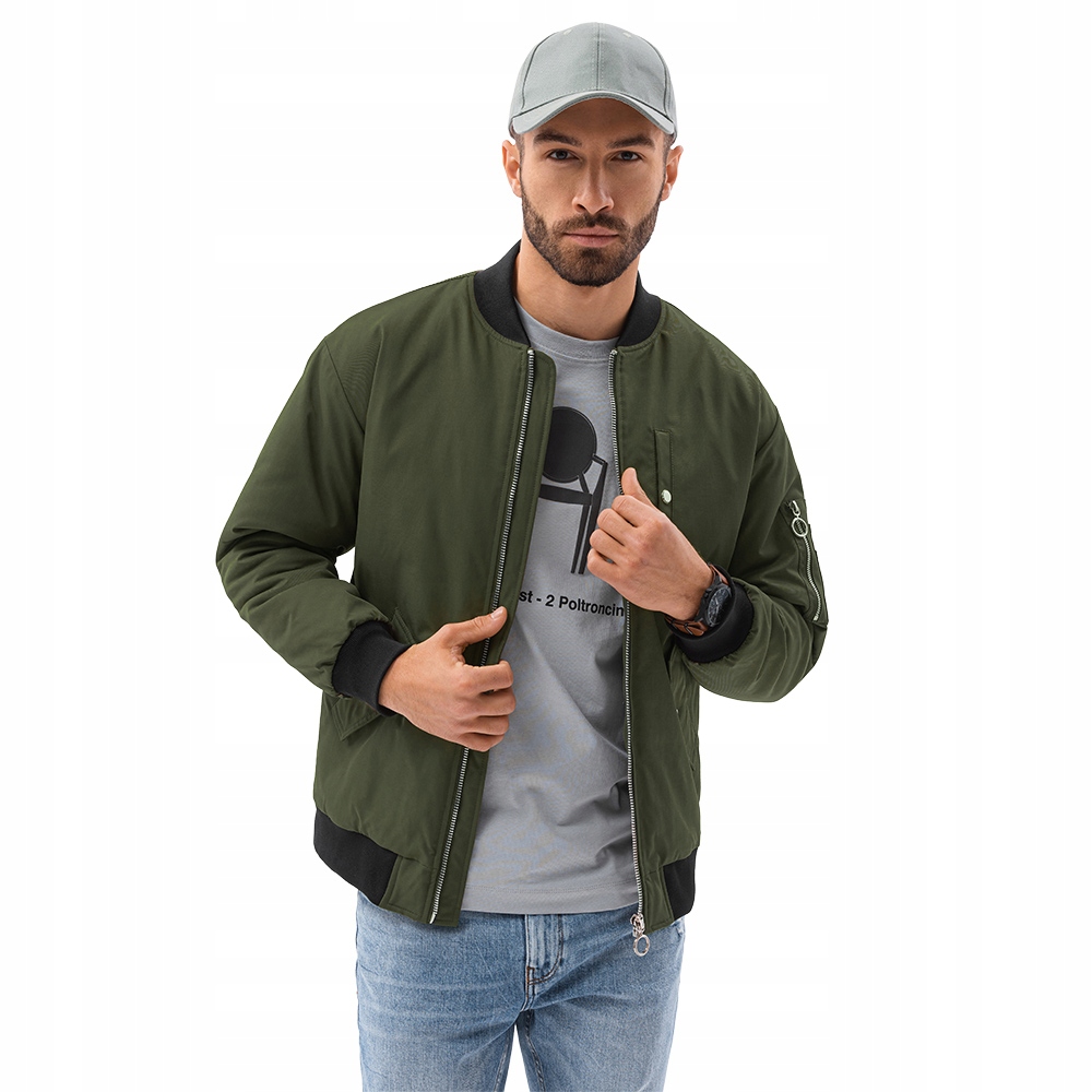 

Kurtka męska bomberka C516 oliwkowa L