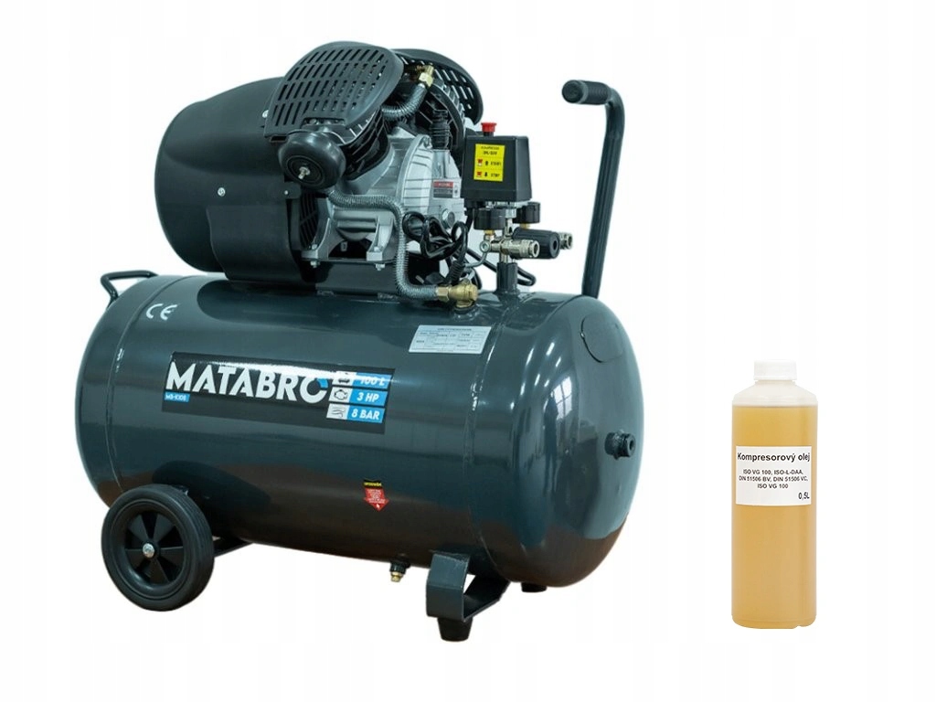 Matabro MB-K108, Olejový kompresor 100l, 230V 3500W