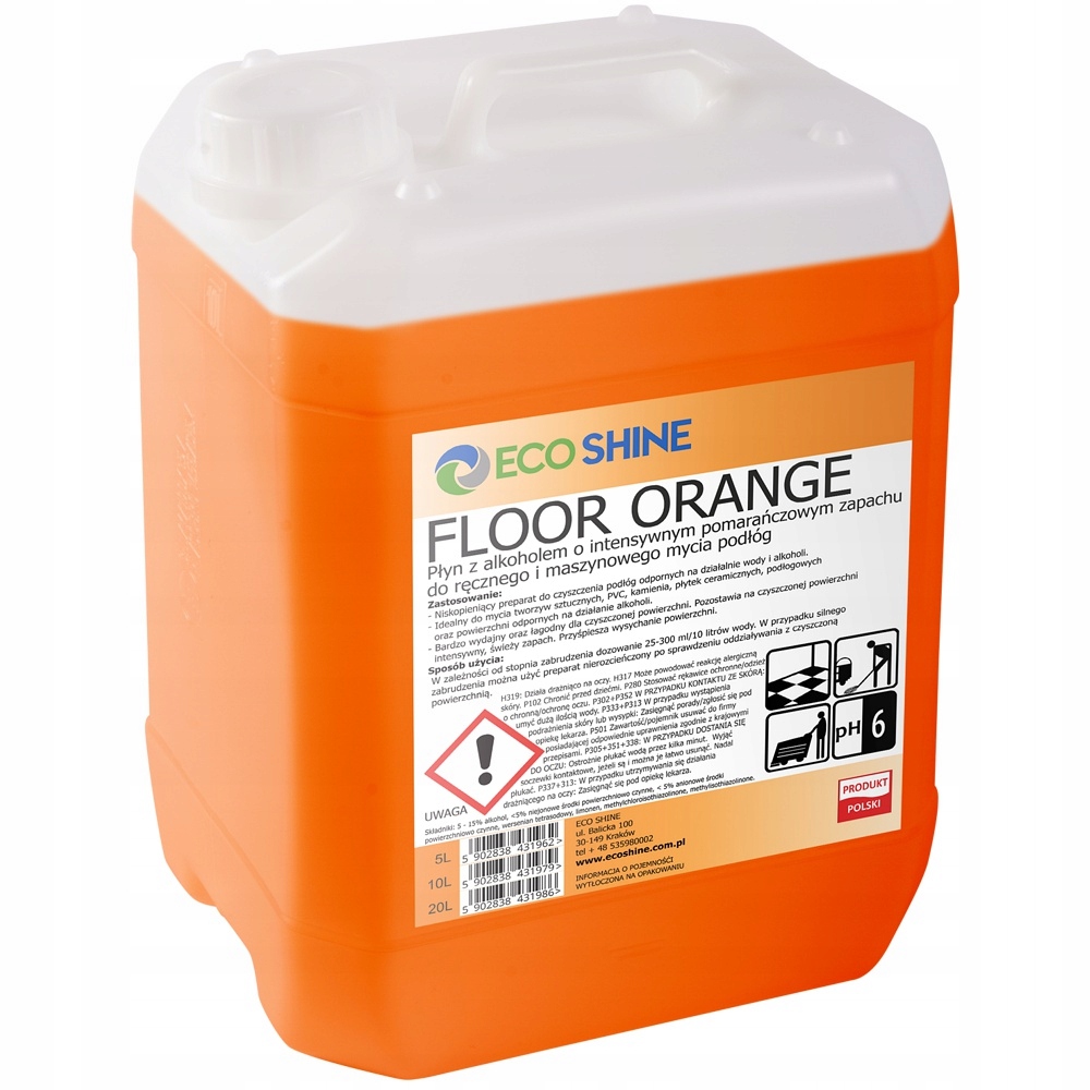 

Eco Shine Floor Orange Do Podłóg z alkoholem 5L