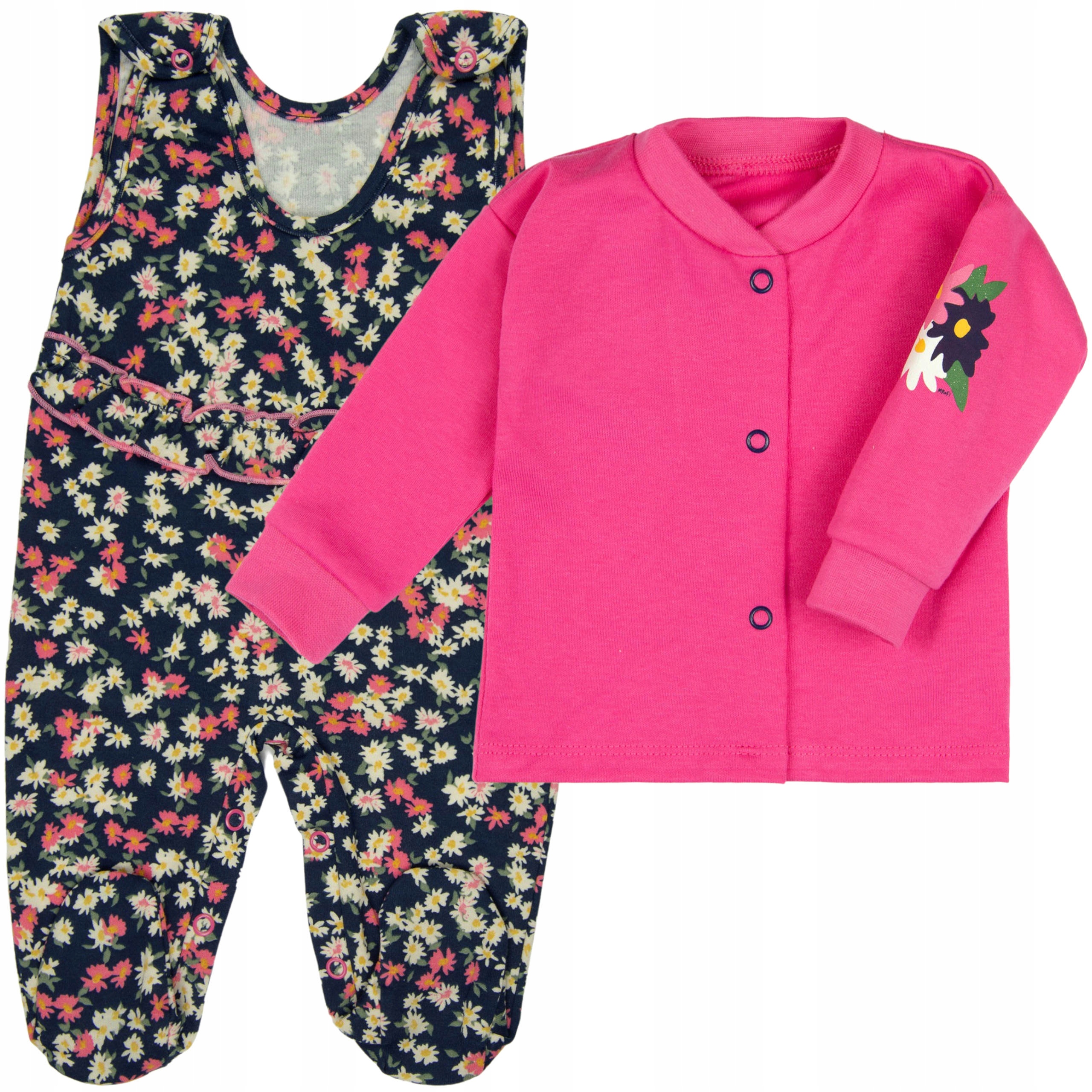 

Komplet Śpiochy Kaftanik 56 wyprawka dziewczynki