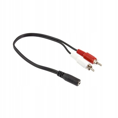 Adapter przejściówka Jack 3.5 na 2RCA Chinch
