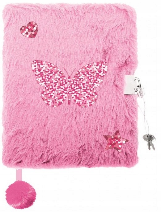 PAMIĘTNIK Z KŁÓDKĄ WŁOCH. A5/96K SHINY BUTTERFLY