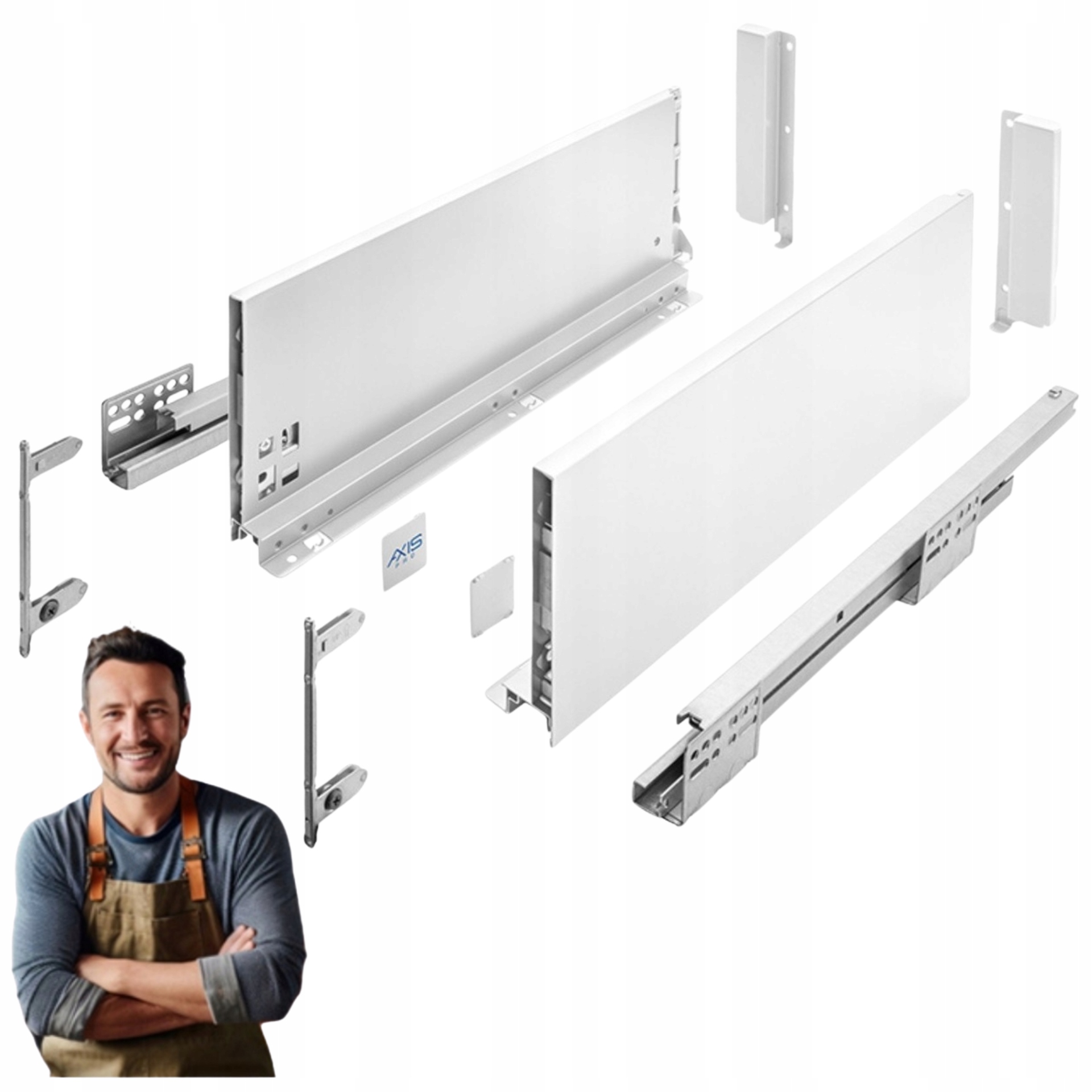 Šuplík Gtv Axis Pro 250 mm Bílá Velmi vysoká H-199 PB-AXISPRO-KPL250D1