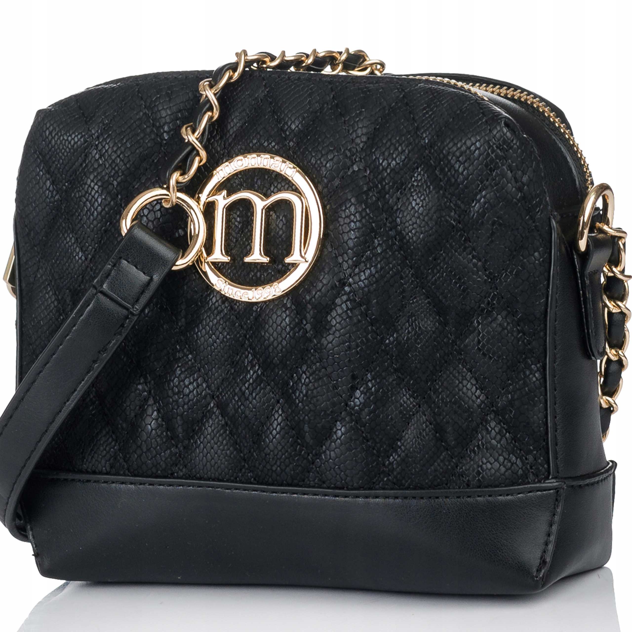 MONNARI TOREBKA LISTONOSZKA KUFEREK Z ŁAŃCUSZKIEM Czarna