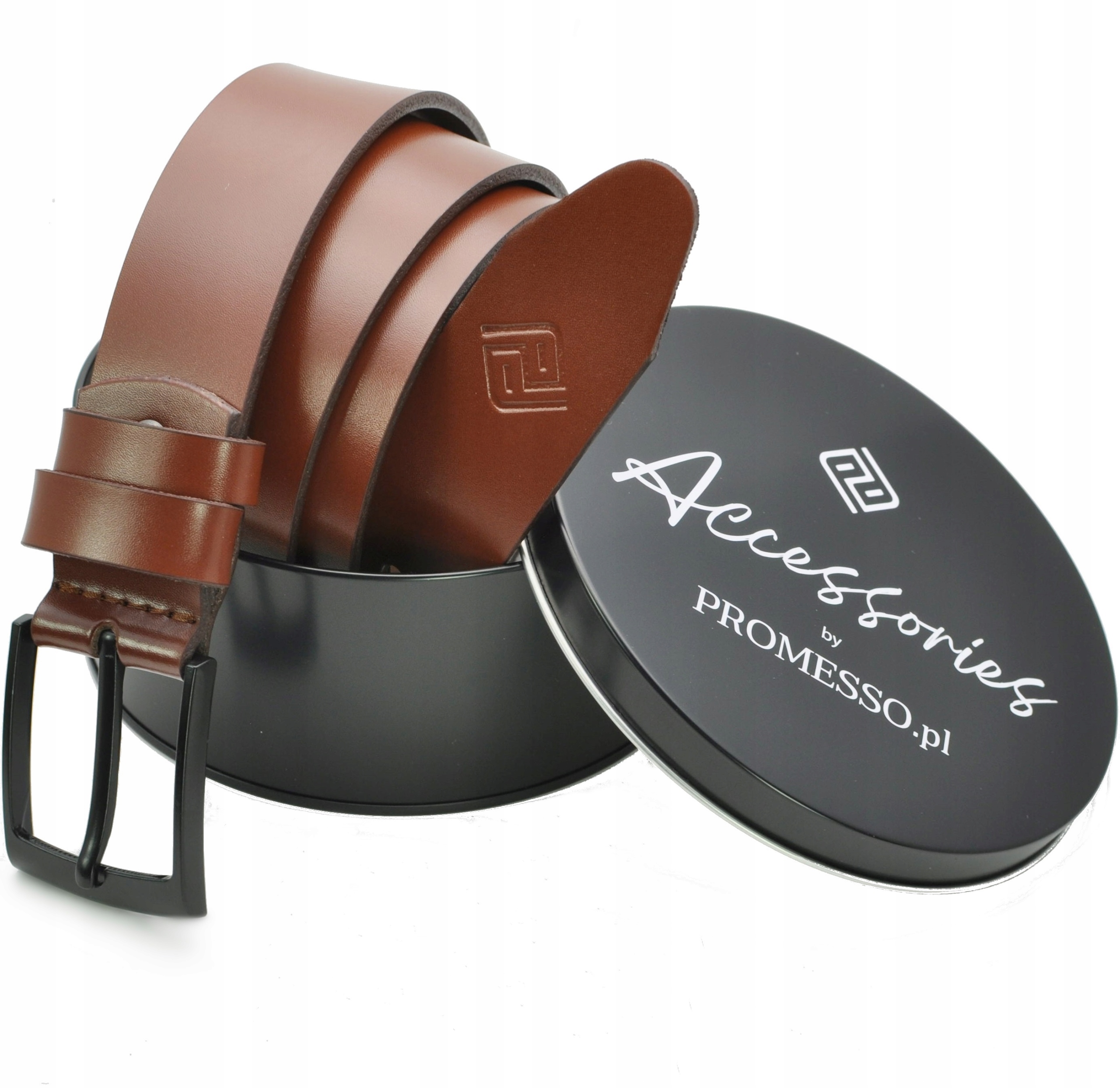 

Polski Skórzany Pasek Skóra Naturalna Brązowy 3,5