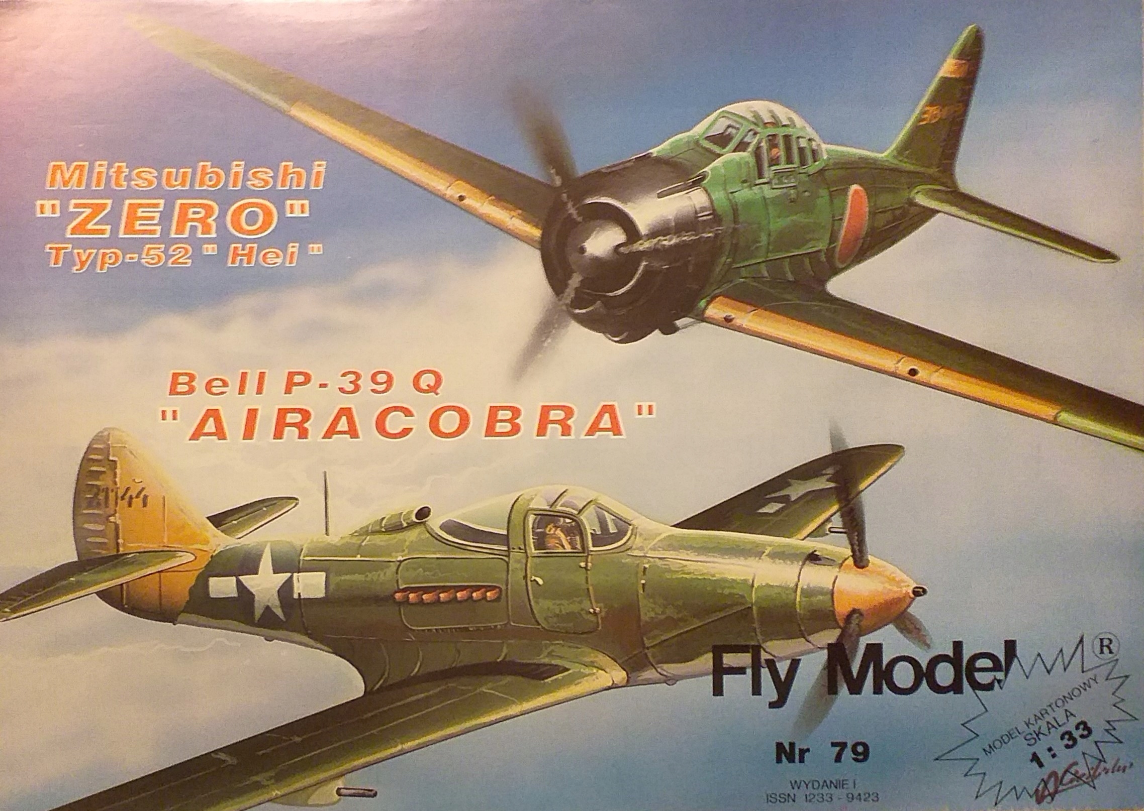 FlyModel č. 79 Letadla Zero a Airacobra 1:33