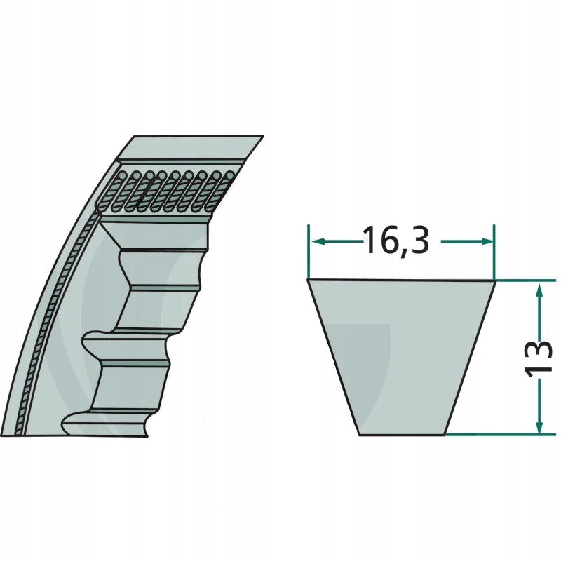 Pas klinowy uzębiony XPB 3000 Stan opakowania oryginalne