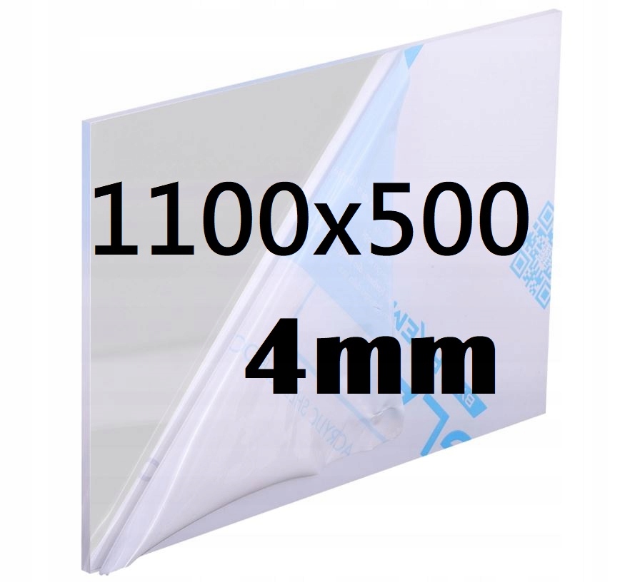 Plexi Plexi Plexi Plexa na míru 110 cm x 50 cm x 4 mm