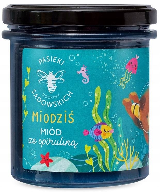 Miodziś Miód WIELOKWIATOWY ZE SPIRULINĄ Niebieską