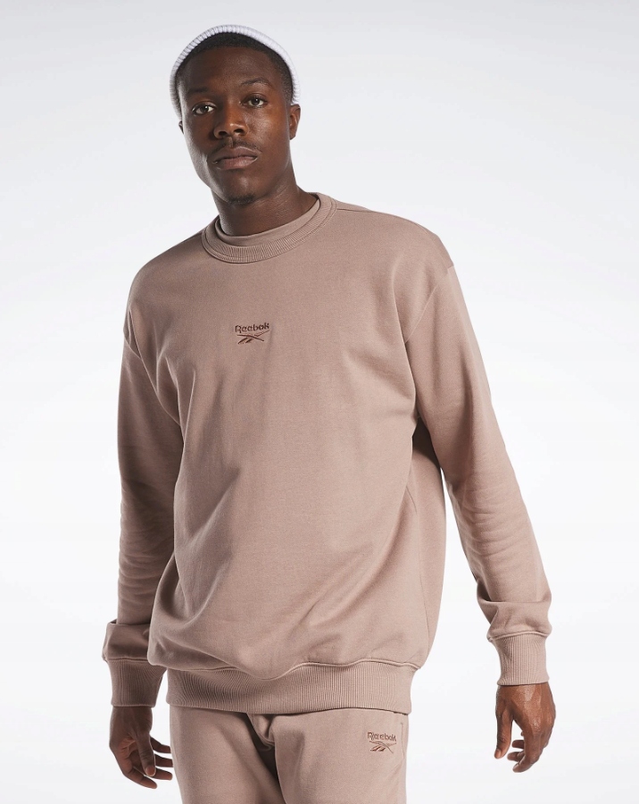 Reebok Mikina Hnědá Pánská S Logem L 0A7B2_A* Tła